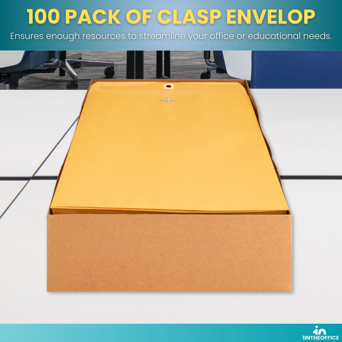 Clasp Envelopes, Brown Manilla Envelopes with Clasp, Gummed Flaps (10x13)