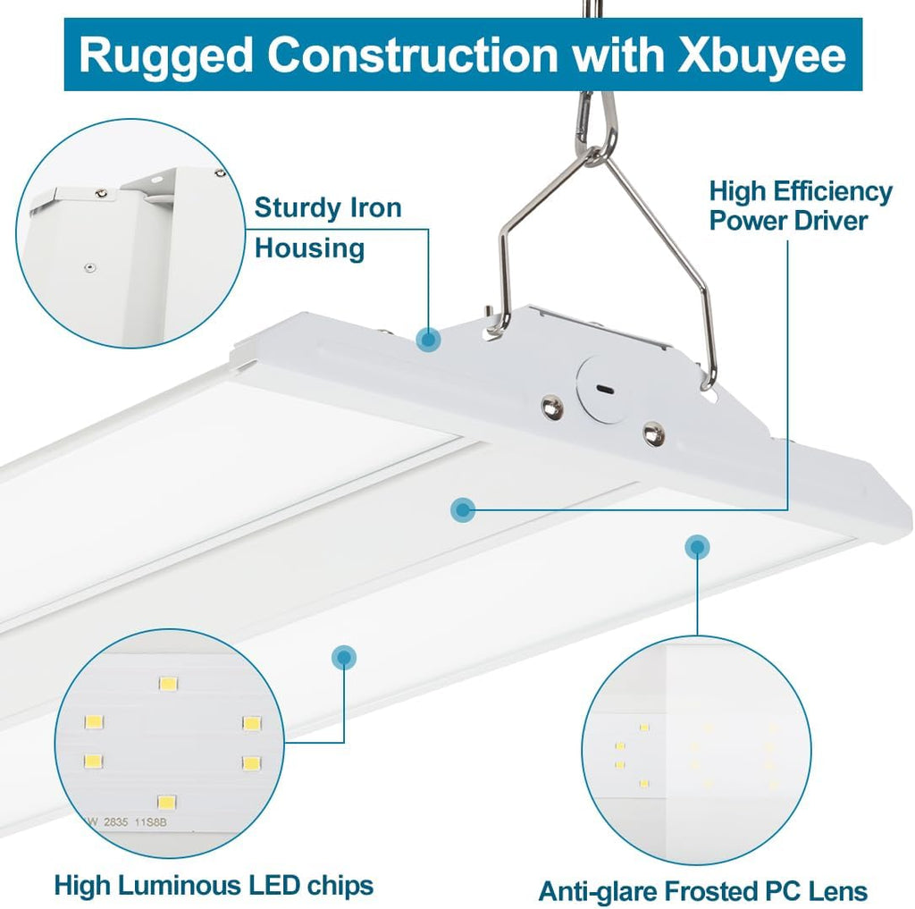 High Bay LED Shop Light 300W/240W/200W Adjustable 39000LM 2Pack