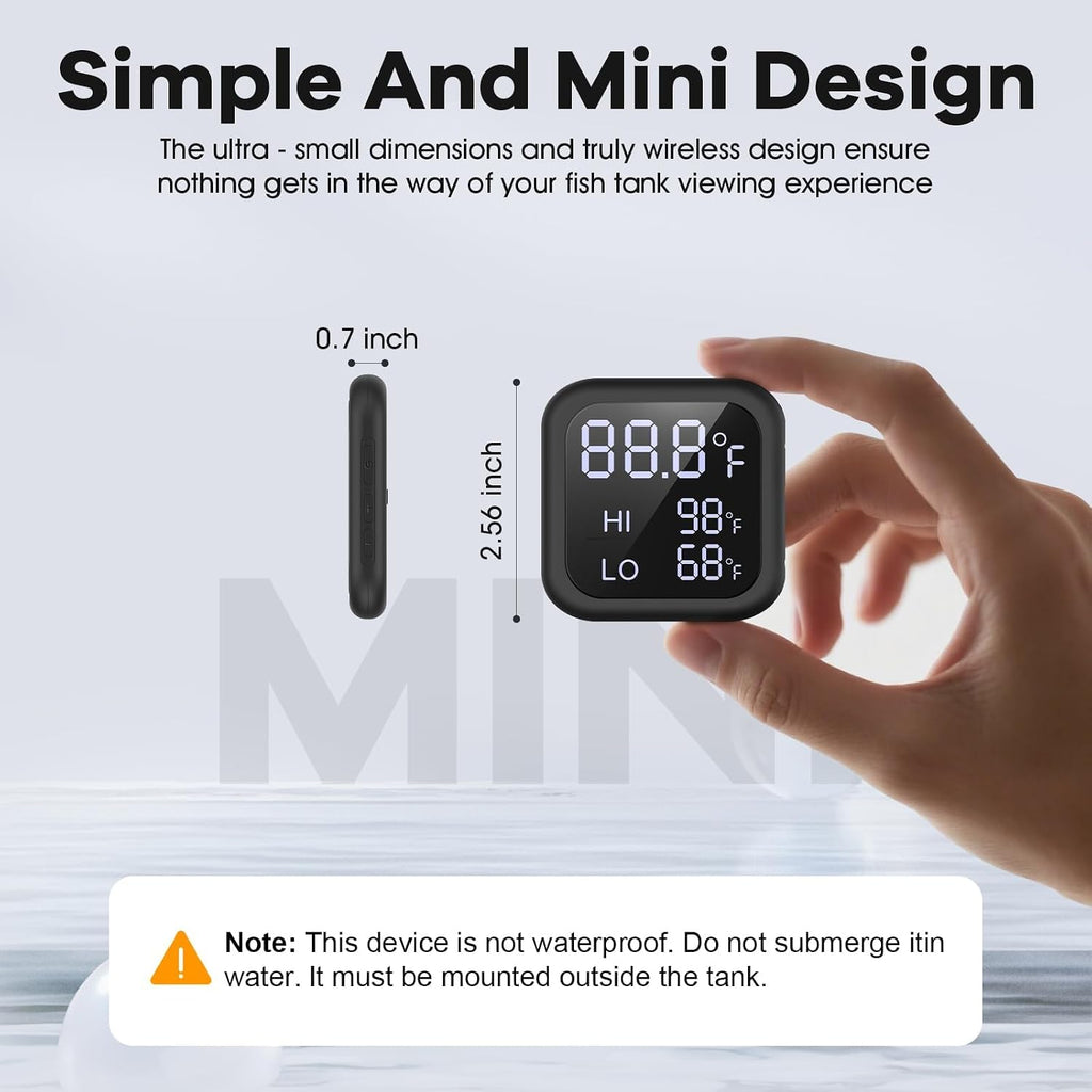 Aquarium Thermometer, Smart Digital Fish Tank Thermometer