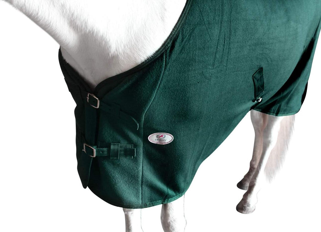 Classic Fleece Cooler All Season Horse Sheet & Blanket Liner | Stables & Outdoor Use (Hunter Green, 69")