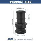 Kozelo Type E 2" x 2" Cam Lock Hose Fitting W/ 2.76" Hose Shank Camlock