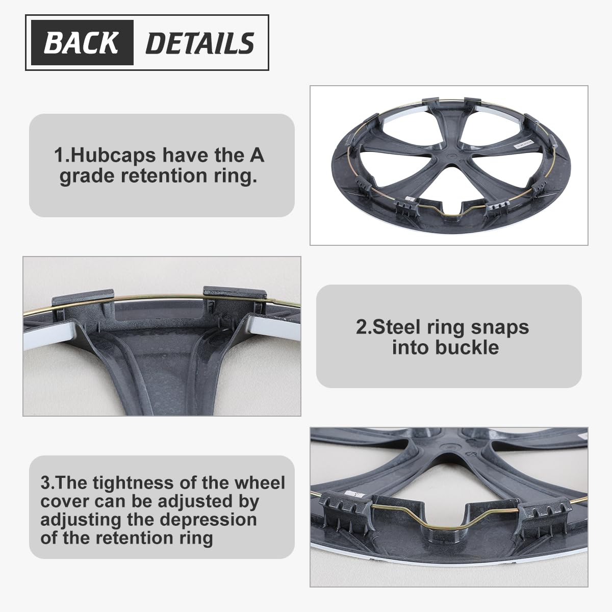 15 Inch Hubcaps Wheel Covers Fit for 2010-2015 Toyota Prius