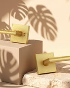 Brushed Gold Closet Door Handles Passage, Hallway - 6 Pack