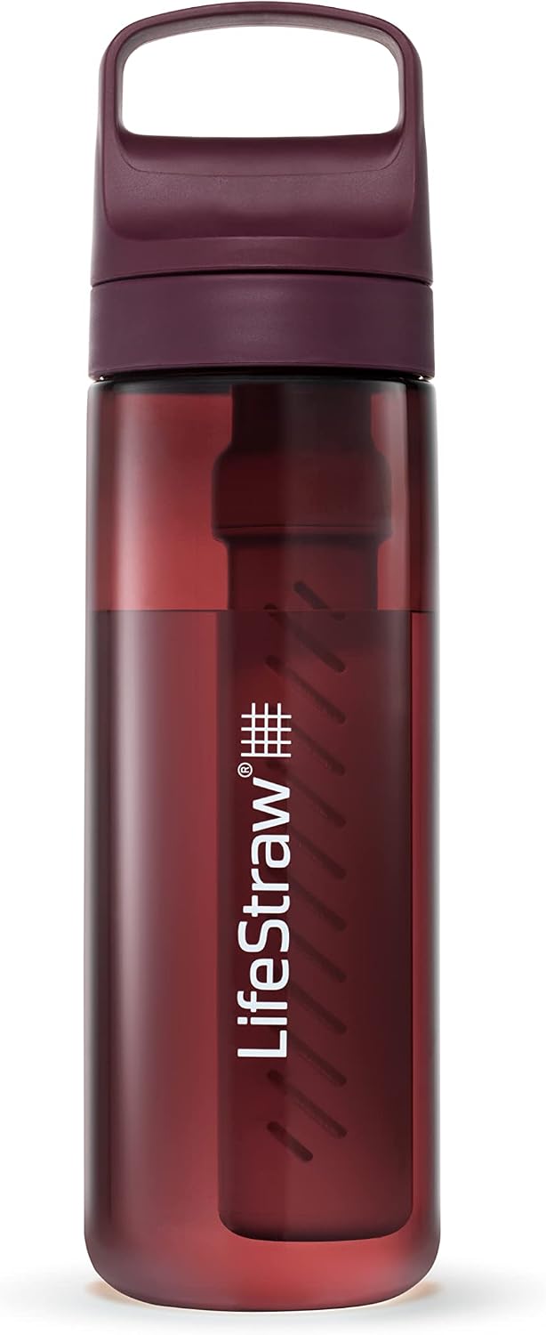 Go Series — BPA-Free Water Filter Bottle for Travel and Everyday Use Removes Bacteria, Parasites and Microplastics