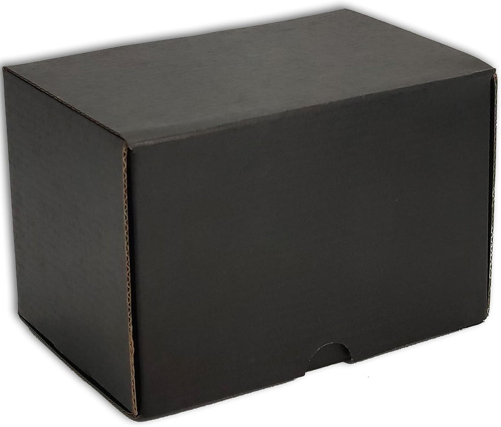 8x6x6 Shipping Boxes Set of 25, Black Mailer Corrugated Cardboard Box