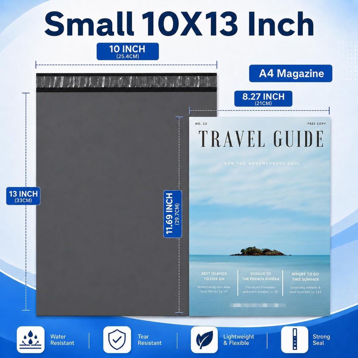 Poly Mailers 10x13 100PC Shipping Bags Envelopes Black Gray