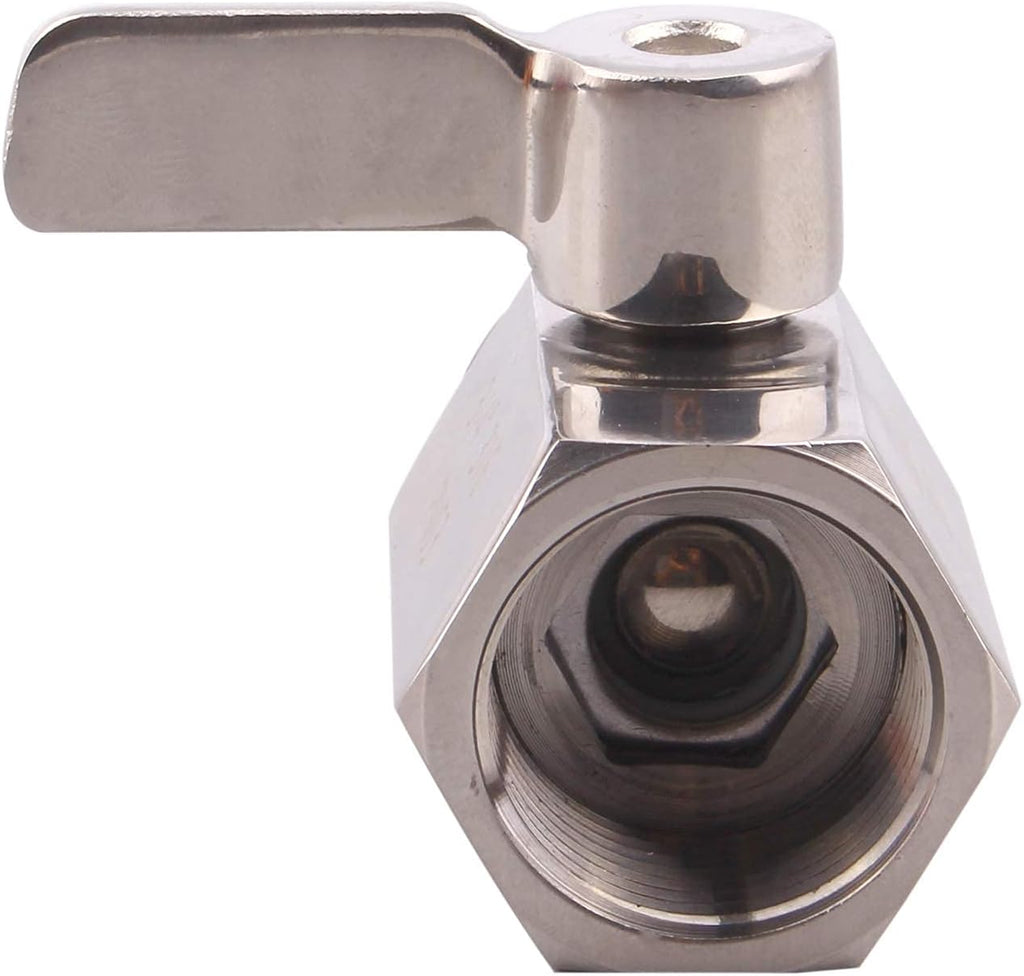 DERNORD 3/4 inch Stainless Mini Ball Valve NPT Female x Male Thread SUS316