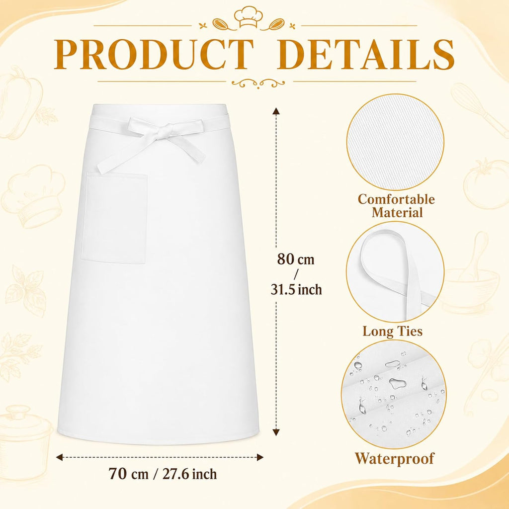 4 Pcs Halloween Mouse Chef Costume Set Inclued Chef Jacket,Tail Hat,Apron and Spoon for Men Women Cosplay Party