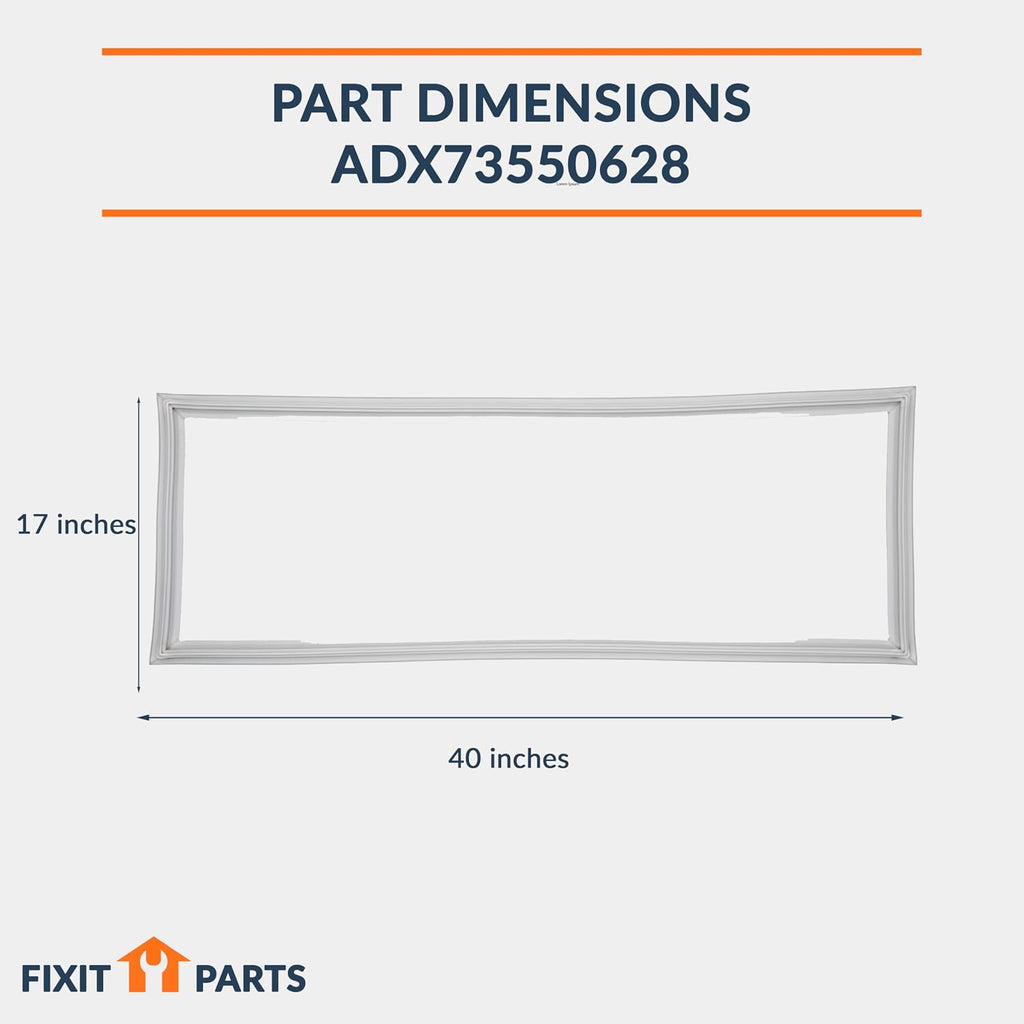 US-Based Supplier – Orginal ADX73550628 Refrigerator Fresh Door Gasket Left Replacement – Compatible with Select LG Refrigerators – Replaces 4116856, AP5975109, PS11708222 – Approx. 40" x 17"