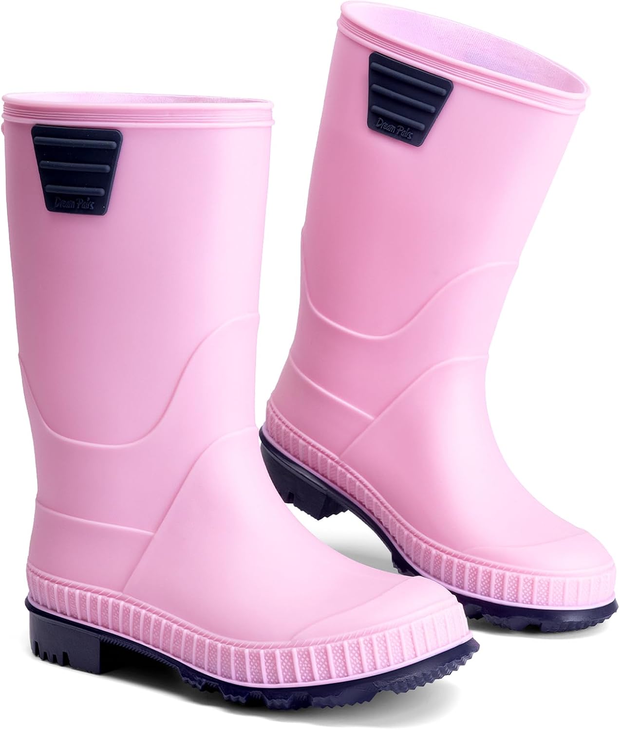 Kids Waterproof Outdoor Rain Boots | Lightweight,Non-Slip Outsole,Easy-On,Unisex Boys Girls,Outdoor Puddle Rainy Day
