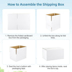 6x6x6 Shipping Boxes Small for Shipping and Gifts, 10 Pack, White