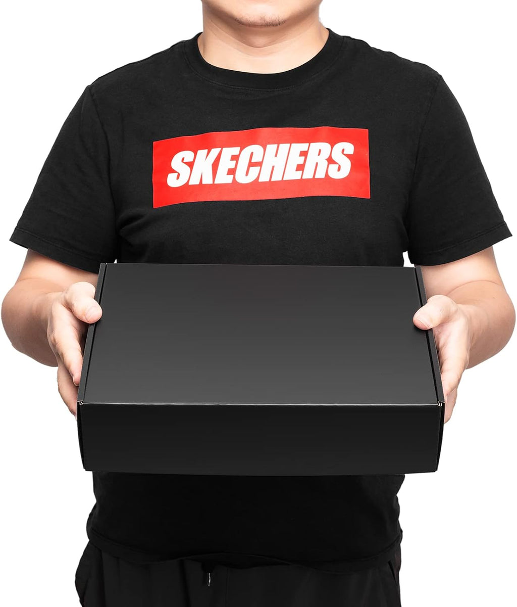 13x10x3" Black Shipping Boxes - Corrugated Cardboard Mailing Box Packaging for Small Business - Tab Locking