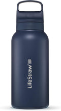 Go Series — Insulated Stainless Steel Water Filter Bottle for Travel and Everyday Use removes Bacteria, Parasites and
