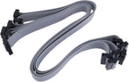 Antrader 16-Pin IDC Connector Flat Ribbon Cable,45cm/17.7in Length 6 Pieces