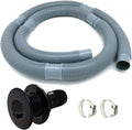 Marine Bilge Pump Hose 1-1/8 Inch Plumbing, Black Straight Thru Hull