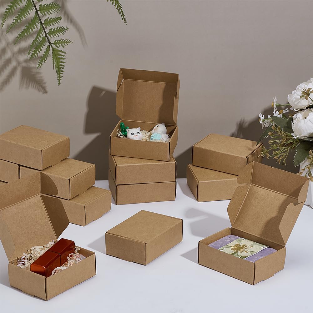 20pcs Brown Gift Box Small Cardboard Box Mini Paper Boxes Candy Box Sweet Boxes Rectangle Kraft Boxes Treat Box for