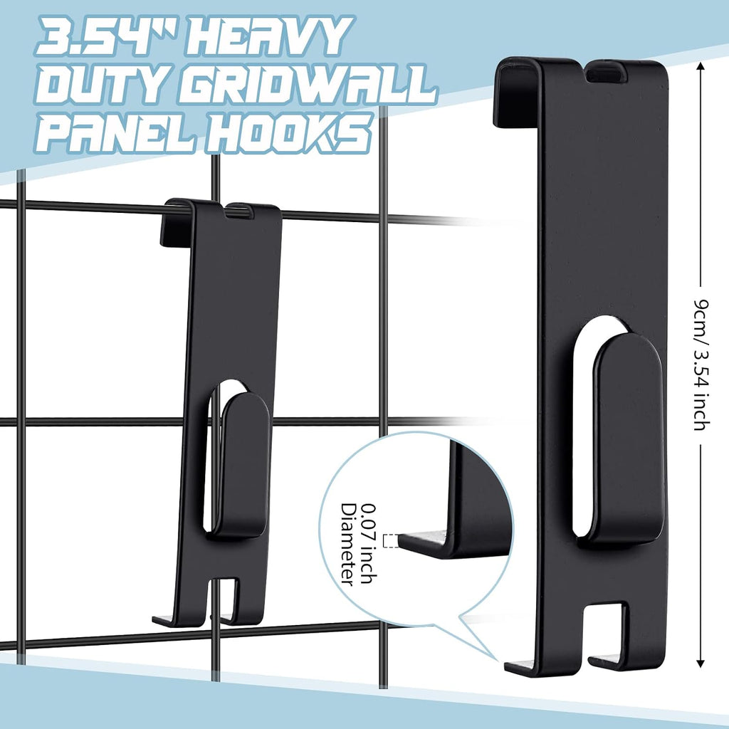 50 Pieces Gridwall Hooks Hangers Notch Display Hooks Utility Gridwall Hanging Hooks Accessories for Picture Photo