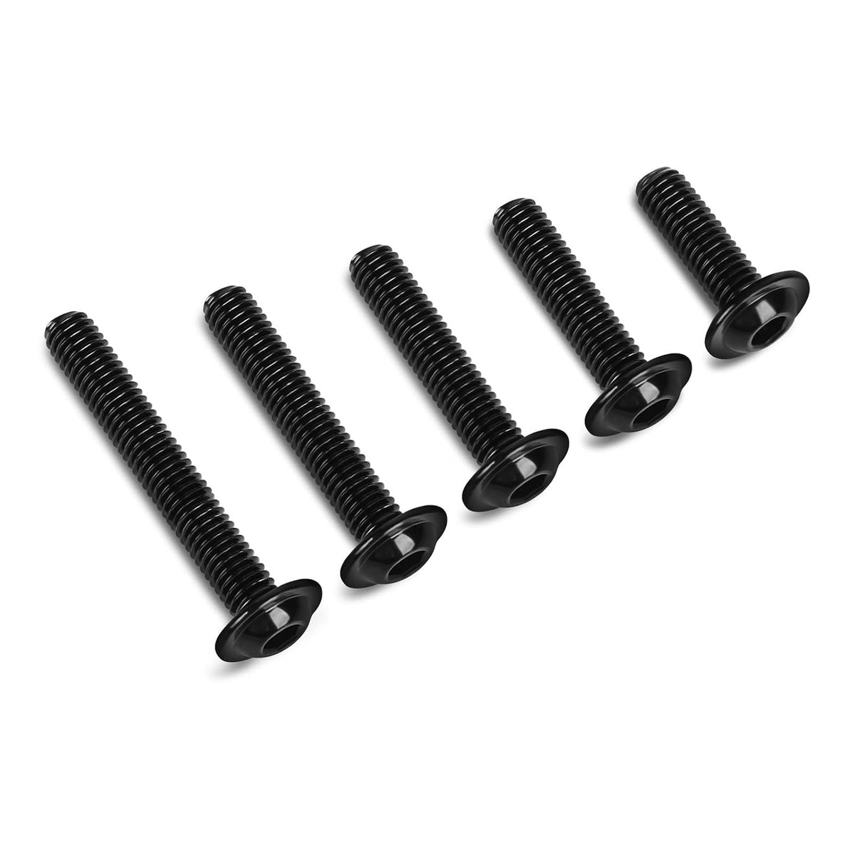 M8 x 25mm Flange Button Head Socket Cap Screws, Black Finish, 20 PCS