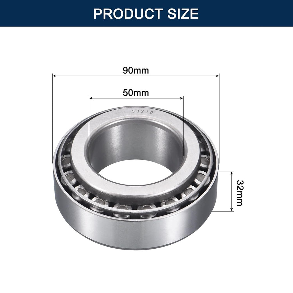 2 Pack 33210 Tapered Roller Bearing Cone and Cup Set