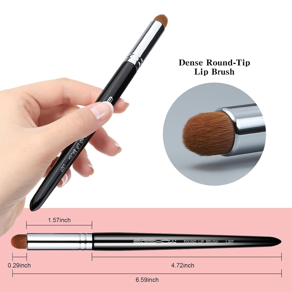 Lip Brush, EIGSHOW Lip Smudge Brush Round head for Gloss Lipstick, Multi-purpose Makeup Blending Applicator, Reusable