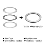 uxcell AXK80105 Thrust Needle Roller Bearings with Washers 80mm Bore 105mm OD 4mm Width 2pcs