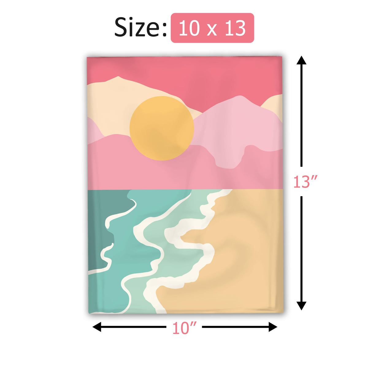 10x13 (100) Beach Sunset Designer Poly Mailers Waterproof Self Sealing Tear Resistant Polymailers Shipping Envelopes