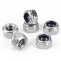100 Pack 304 A2-70 M6 Nylon Lock Nuts