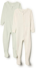 x Sofia Grainge Unisex Toddlers and Babies' Snug-Fit Cotton Footed Pajamas, Pack of 2