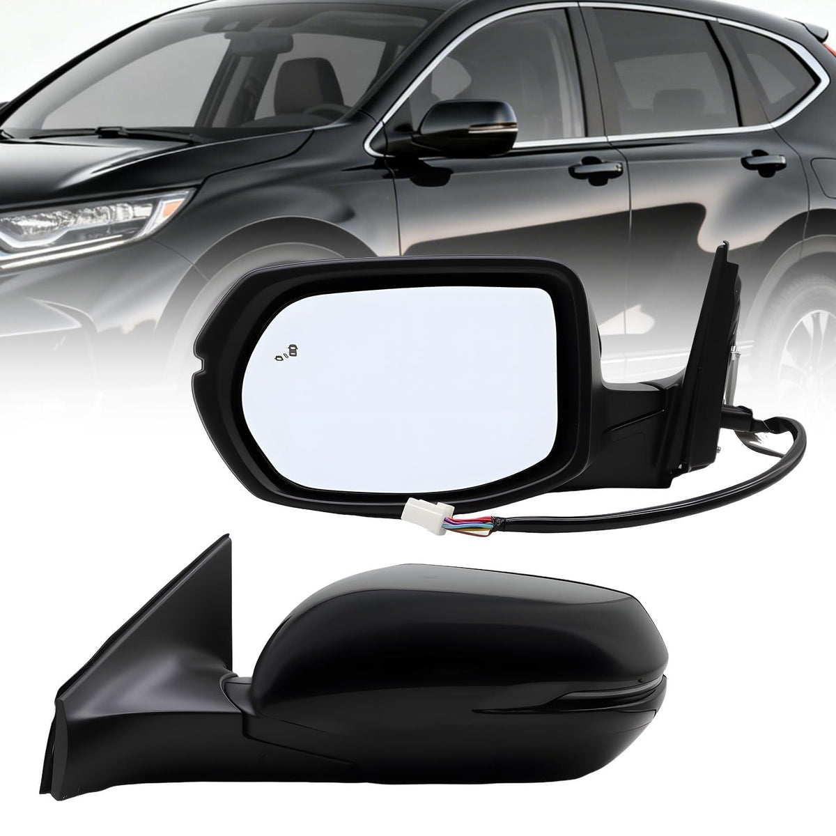 OsyphereX Left Side Mirror Assembly Compatible with CR-V 2017-2022 9pins