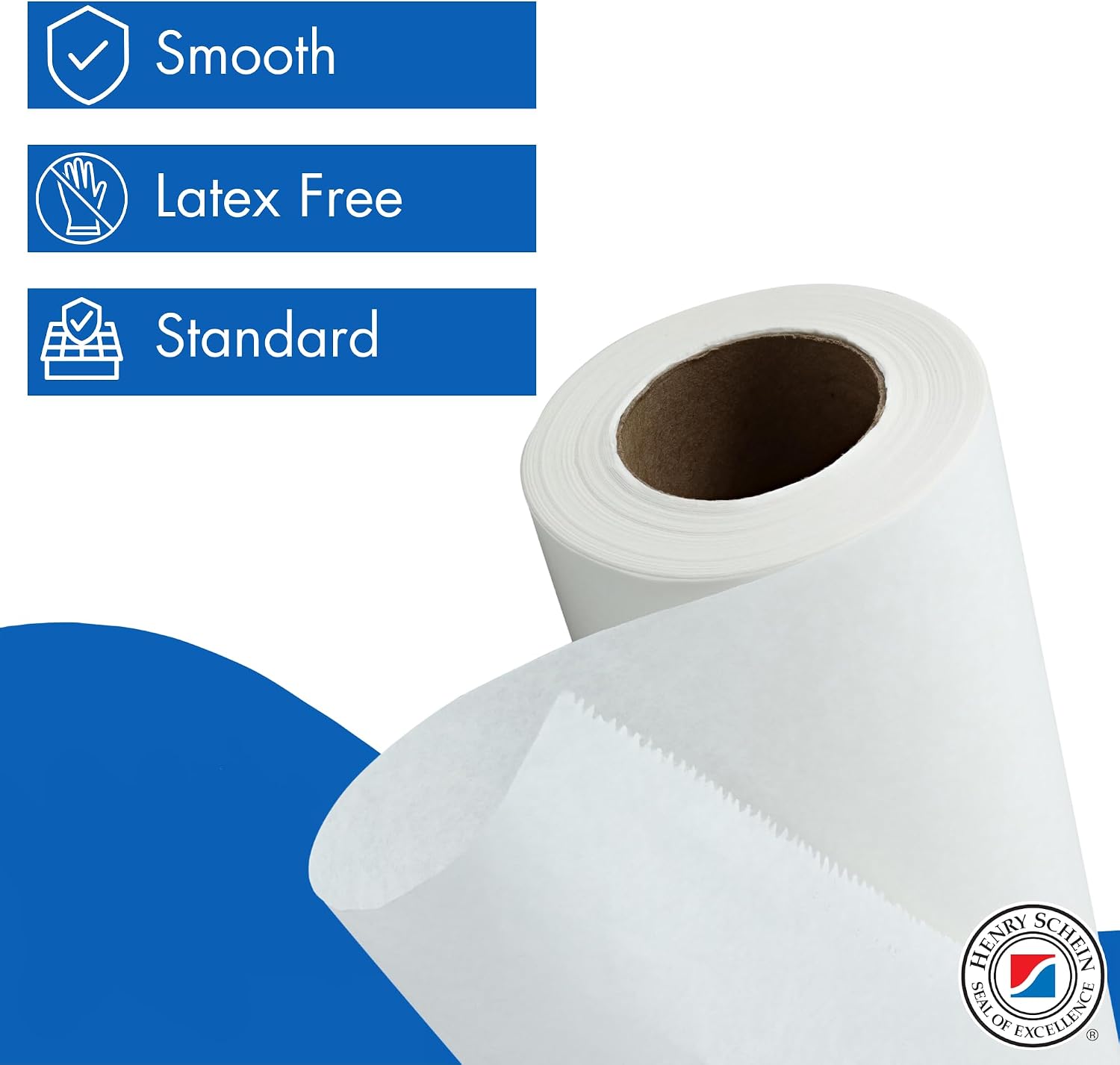 Smooth Exam Table Paper, 21" x 225 Ft, Standard, 1 Roll | Latex Free, Disposable, Suitable for Medical, Dental