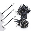 4.5" 500Pcs Hang Tag Fasteners Silks and Satin Strings Safety Pin and Barb Easy and Fast to Attach (Black)