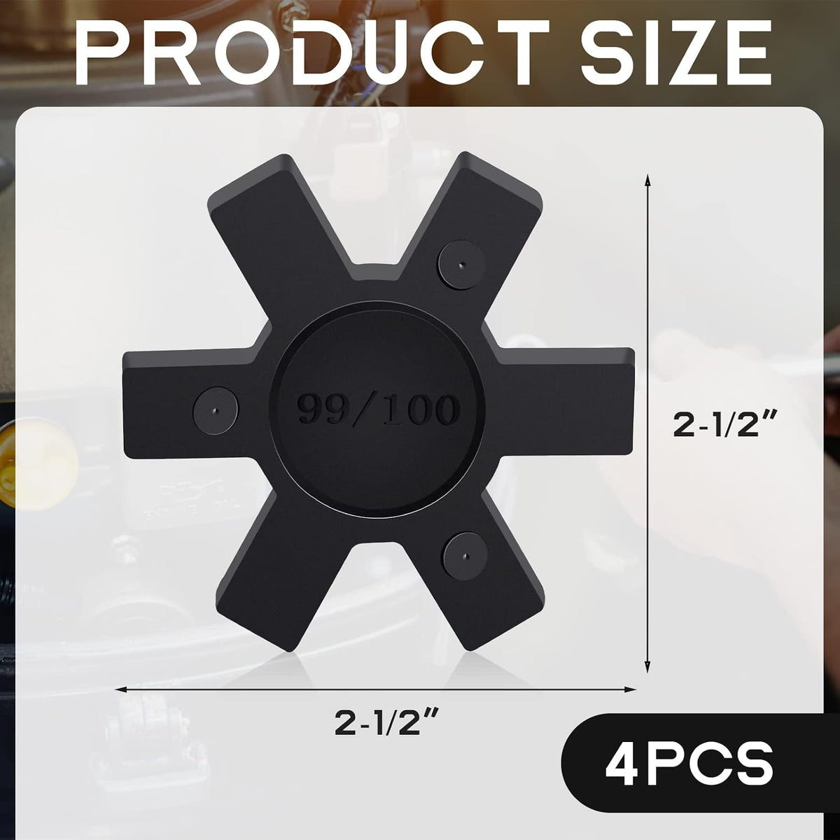 Fabbay 4 Pcs L100 Flexible Nbr Rubber Spider Insert for Jaw Coupling