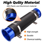 3" Turbine Intake Pipe Adjustable Cold Air Intake Pipe Tube Blue
