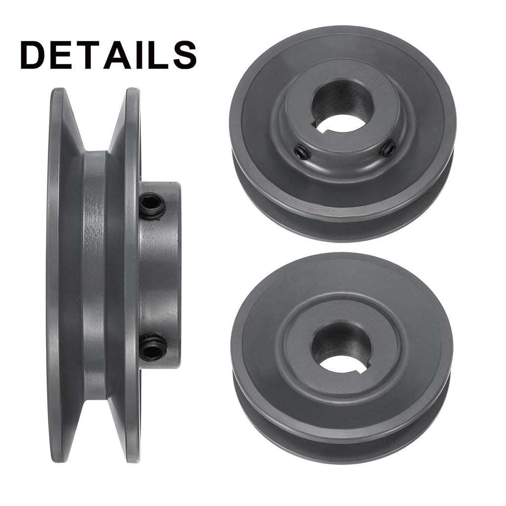 uxcell BK36-1 V-Belt Sheave 1" Bore, 3.75" OD, Single Groove Web Sheave