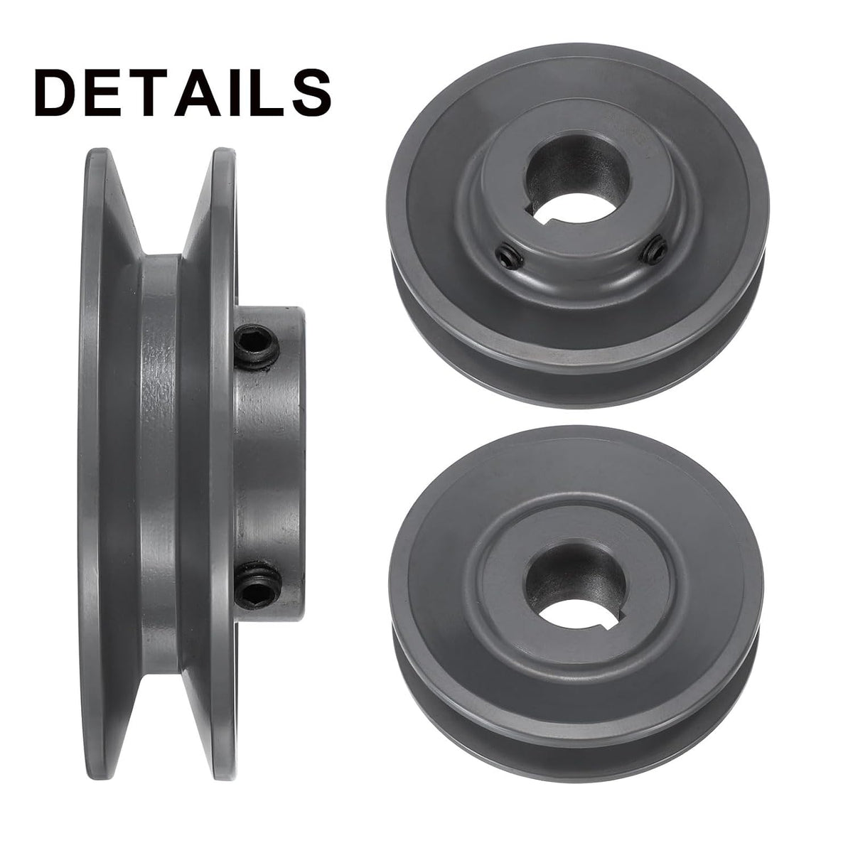 uxcell BK36-1 V-Belt Sheave 1" Bore, 3.75" OD, Single Groove Web Sheave