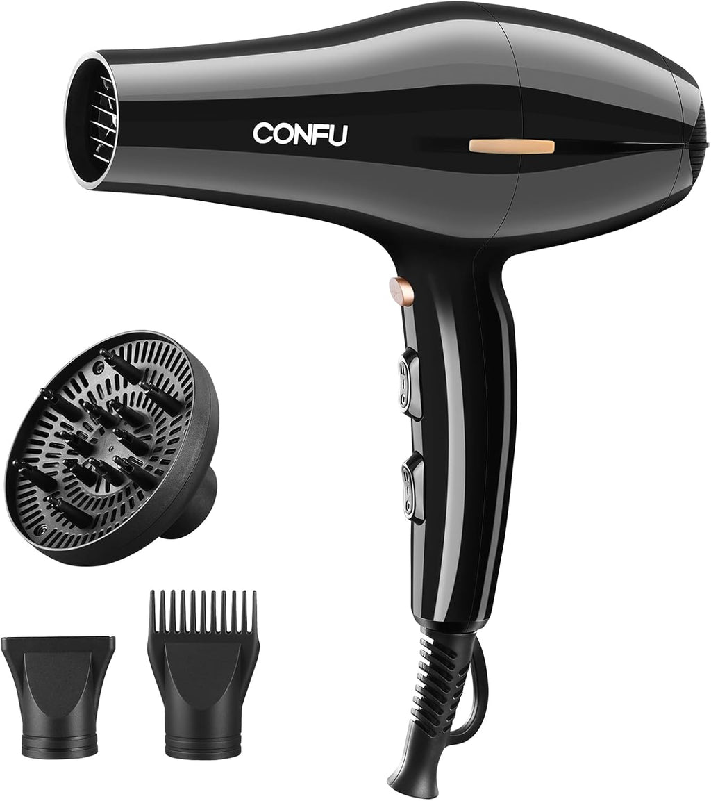 Hair Dryer, Professional Ionic Salon Blow Dryer with Diffuser for Women and Men, 5X Fast Drying, Powerful and Quiet