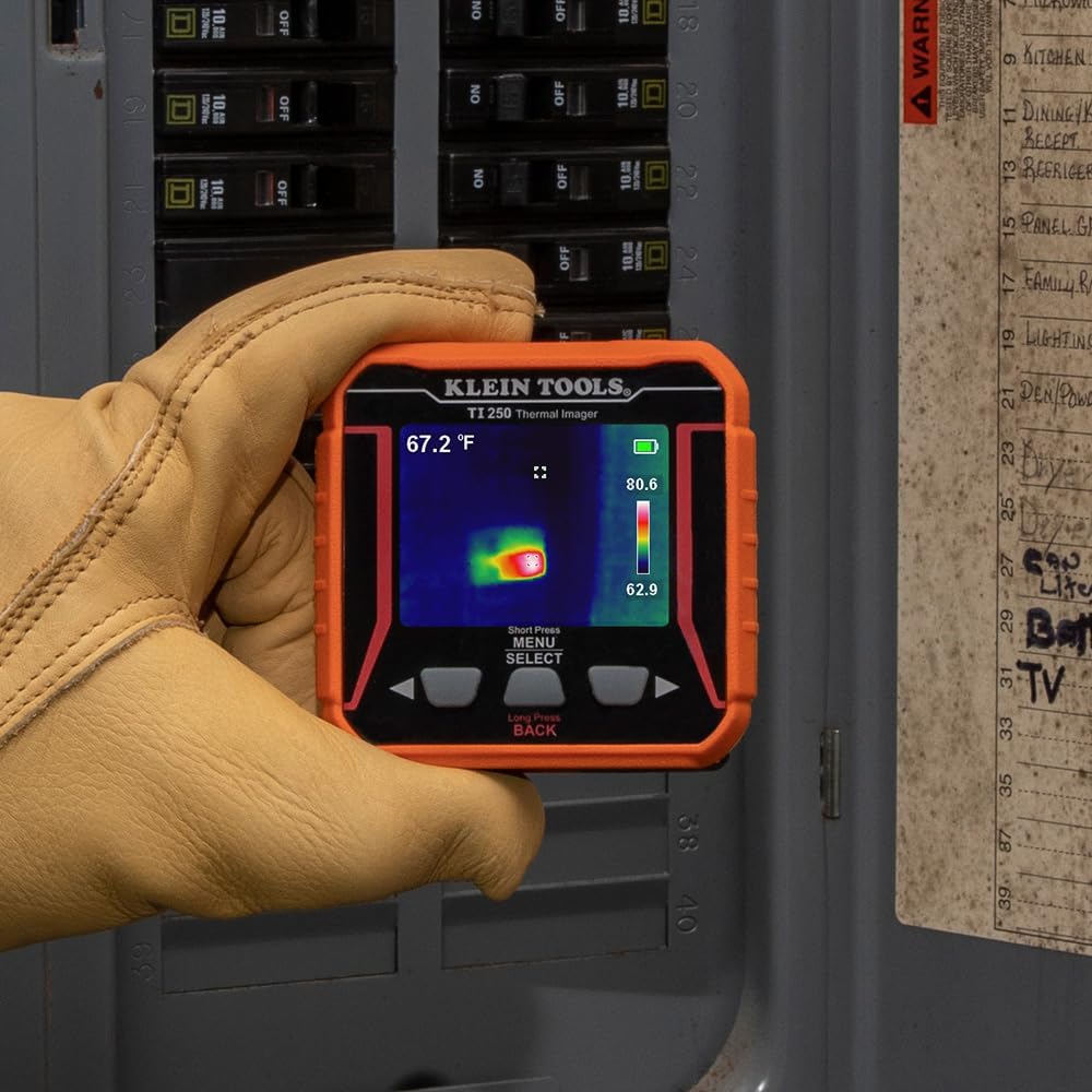 Klein Tools TI250 Rechargeable Thermal Imaging Camera, Camera Displays Over 19,200 Pixels with 3 Color Palettes, High