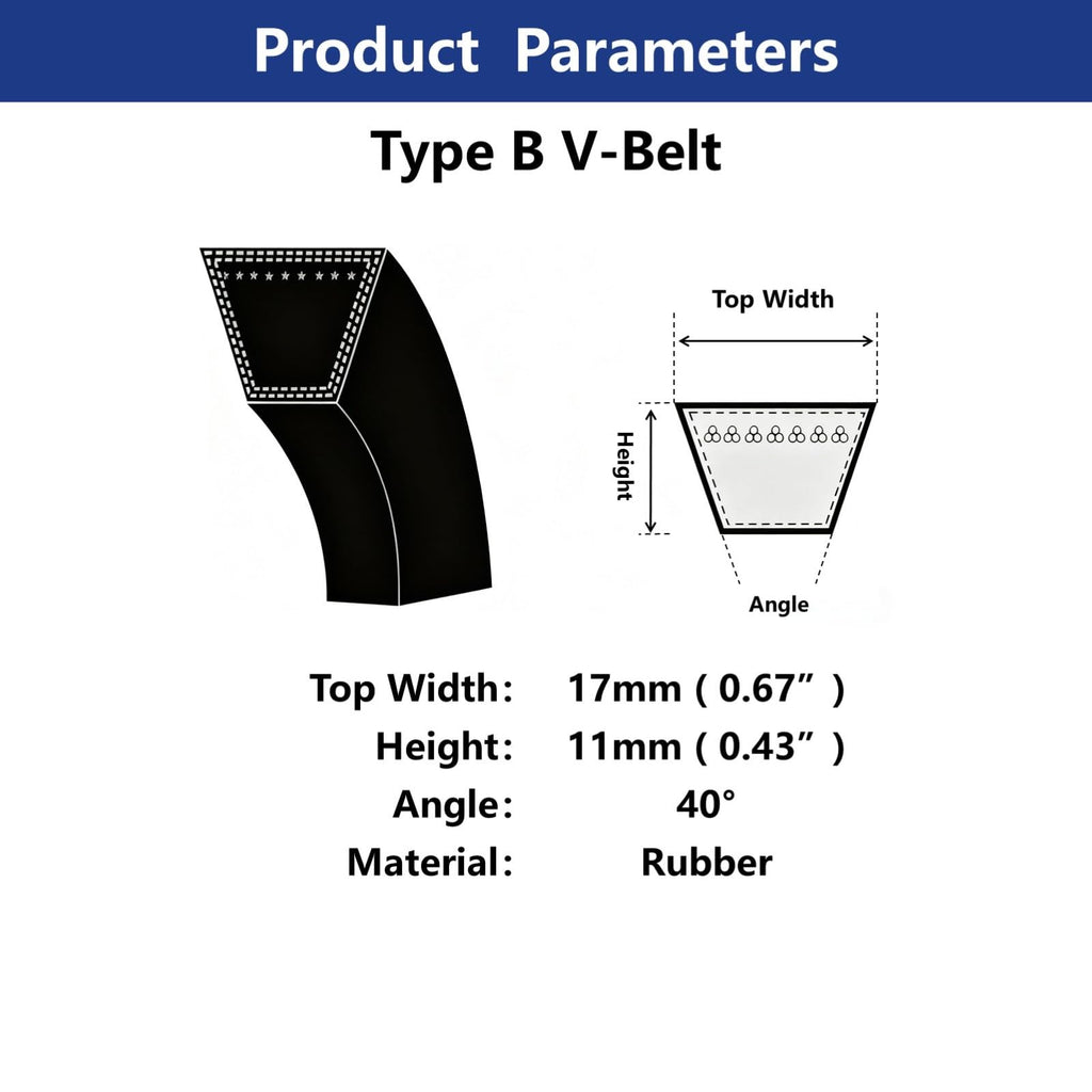 CPACAI B36 Classic Wrapped Rubber V-Belt B-36 914.4Li
