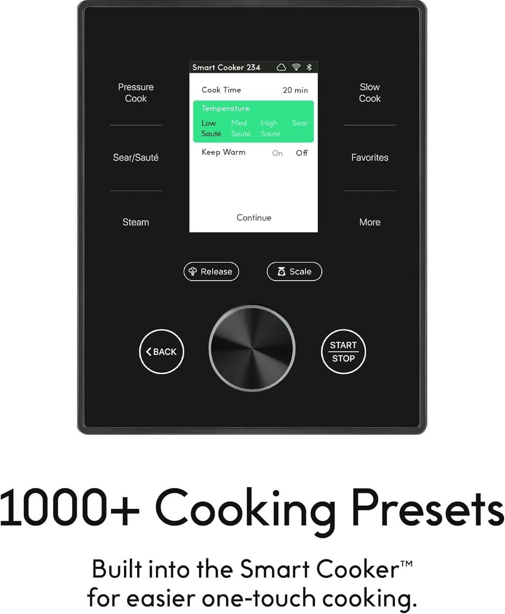 Smart Pressure Cooker with WiFi and Built-in Scale - Easy-to-Use 10-in-1 Multicooker with 500+ Guided Recipes - Rice
