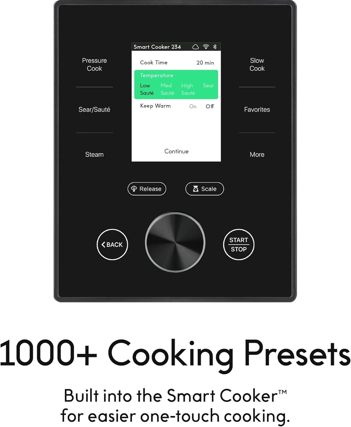Smart Pressure Cooker with WiFi and Built-in Scale - Easy-to-Use 10-in-1 Multicooker with 500+ Guided Recipes - Rice