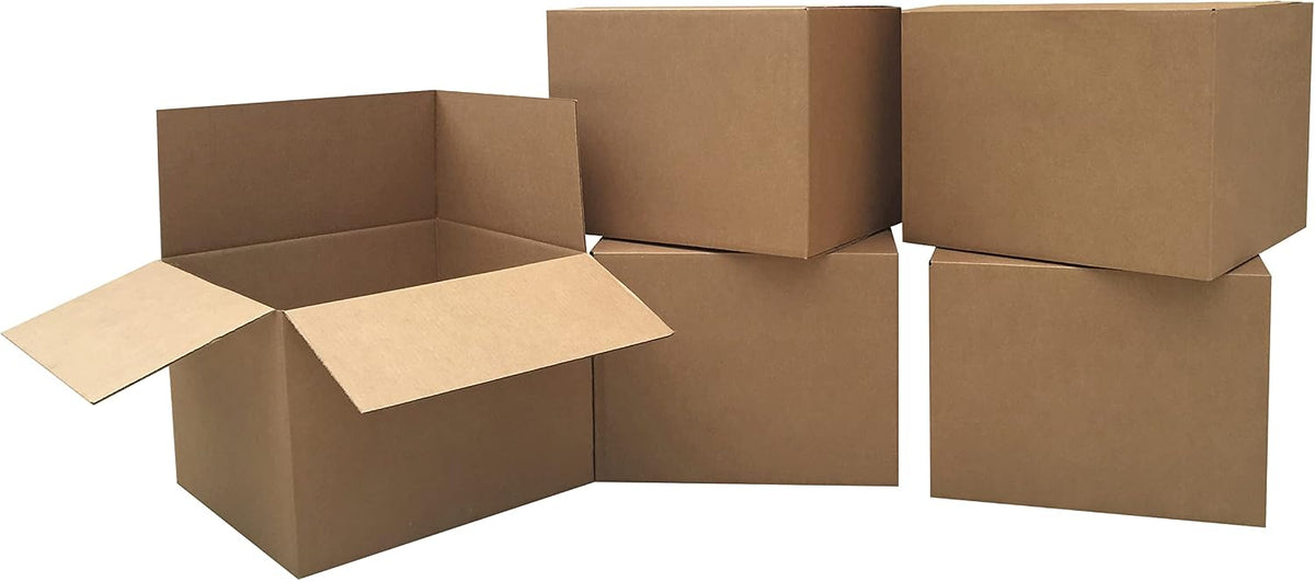 Extra Large (Pack of 5) 23" x 23" x 16" Standard Corrugated Moving Box, Brown Corrugated