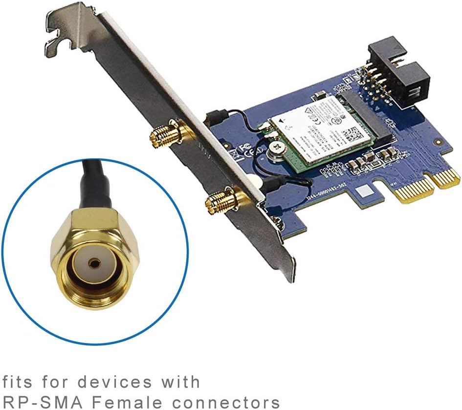 Dual Band Long Range WiFi Antenna (4-Pack), Eifagur 9dbi 2.4GHZ 5GHZ 5.8GHZ RP-SMA Connector with Magnetic Base for