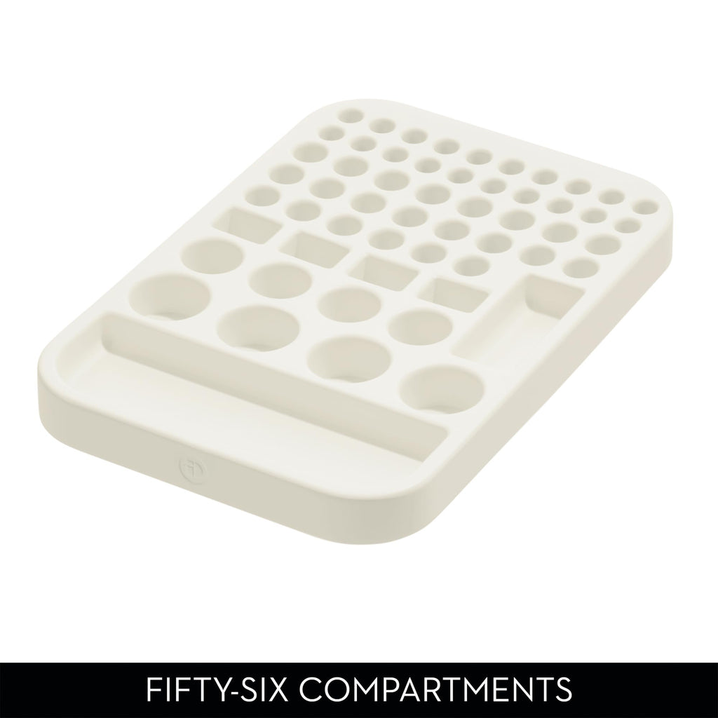 Plastic Divided Battery Organizer Insert, Coconut