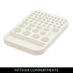 Plastic Divided Battery Organizer Insert, Coconut