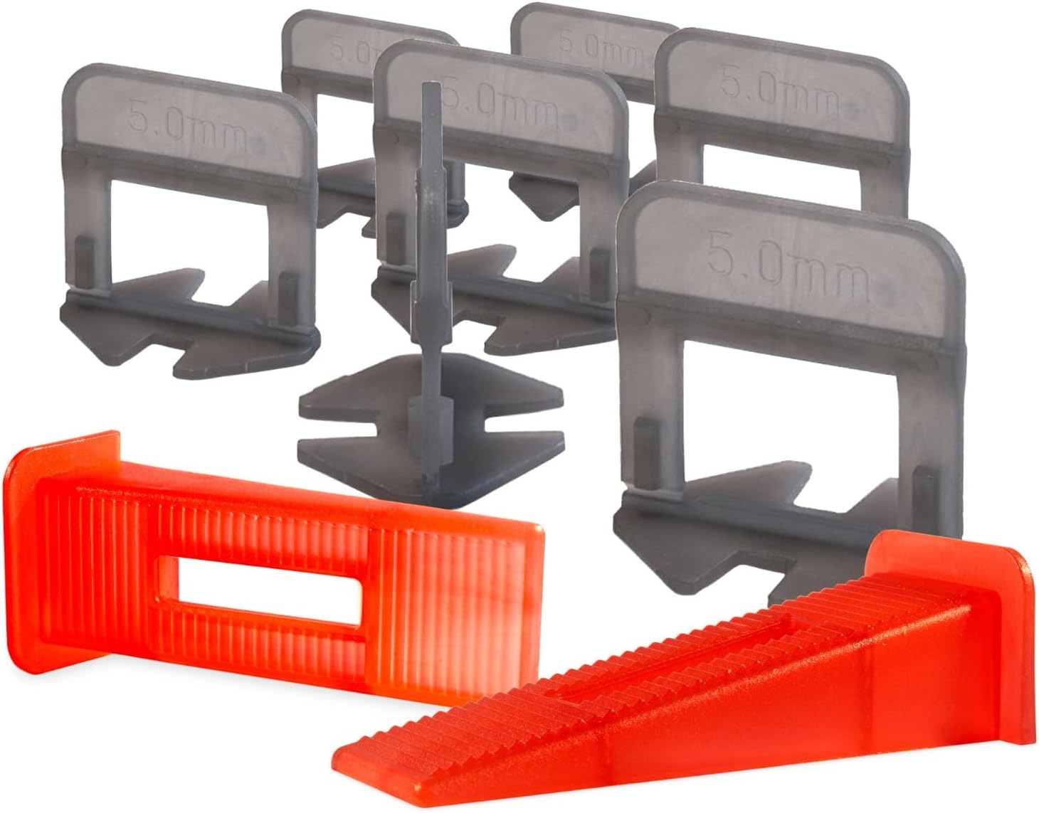 Tile Leveling System (3/16 Inch) – 300 Tile Spacers & 300 Reusable Wedges – Perfect for Smooth, Seamless Floor & Wall
