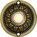 Wired Iron Classic LED Lighted Doorbell Push Button Switch 2.3" For Chime (Brass)