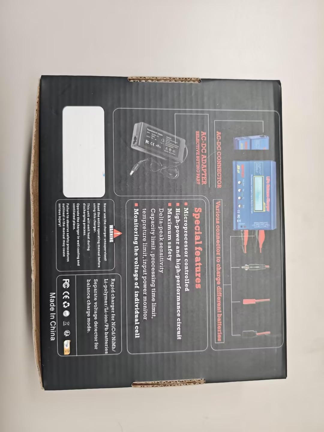 B6 Battery Balance Charger 2026 Upgraded 80W Discharger for NiMH/NiCd (1-15S) LiPo/Li-ion/Life Battery (1-6S) RC