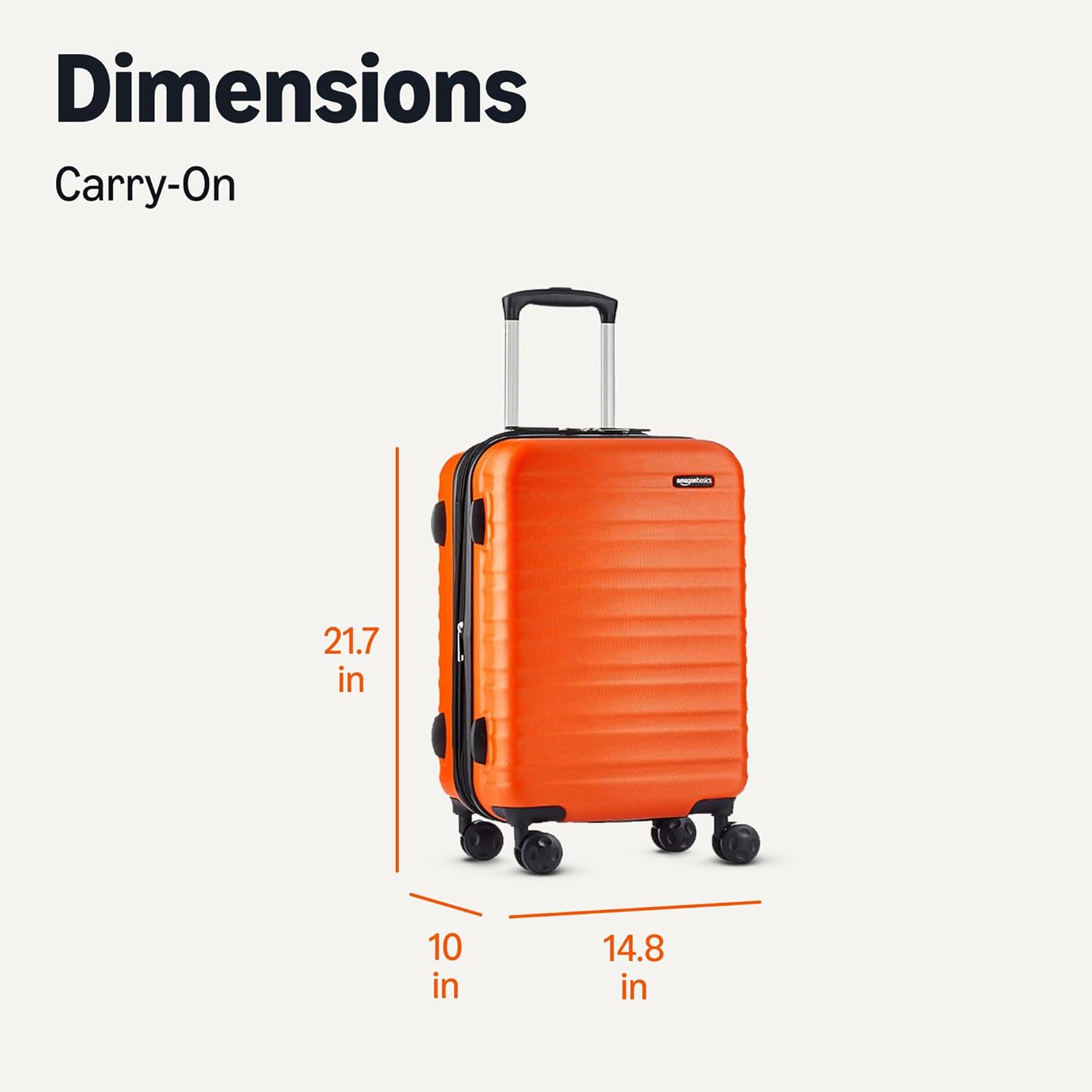 21" Hardside Carry-On Luggage with Spinner Wheels, Expandable for Up to 25% More Space, Scratch-Resistant Hardshell