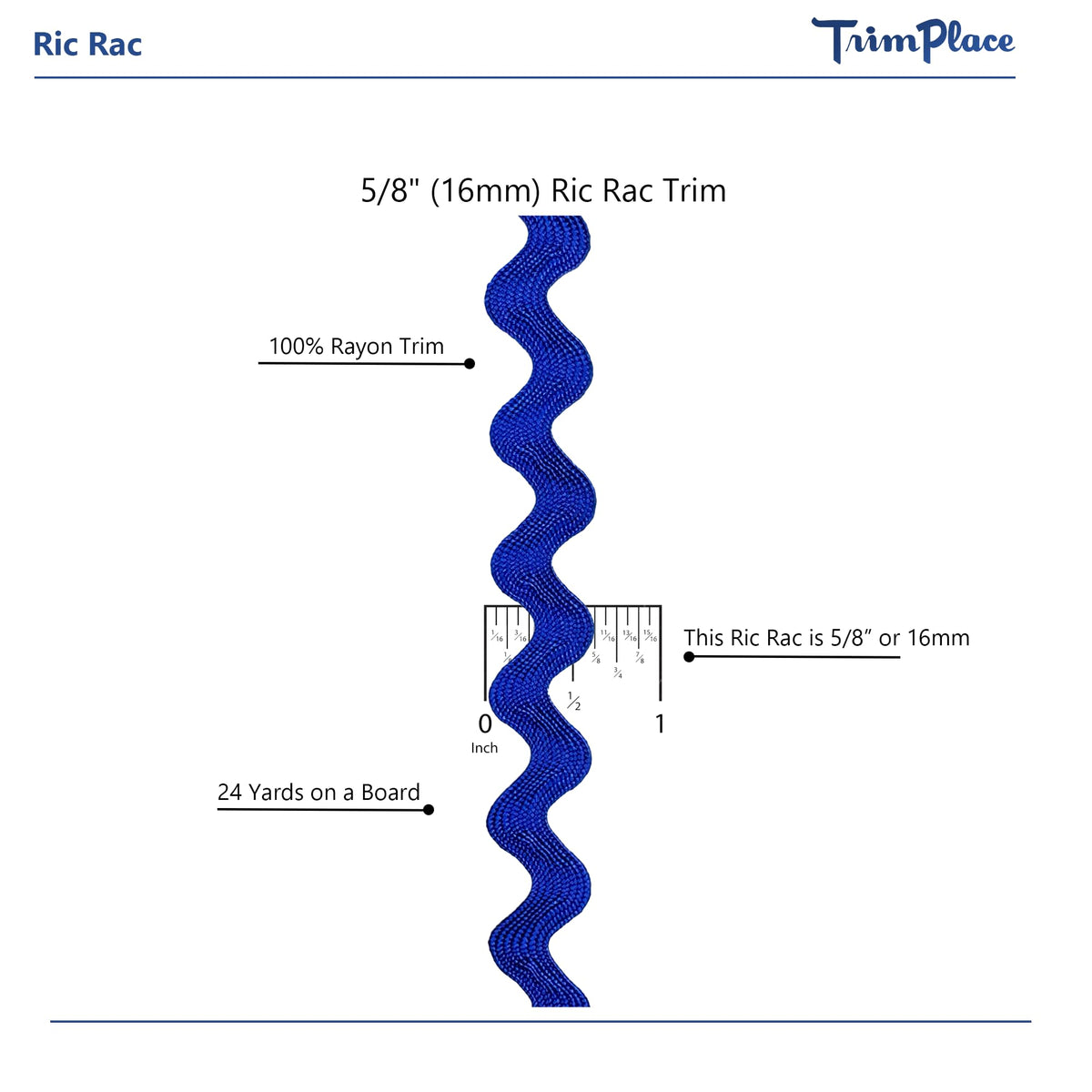 5/8" RIC Rac (Royal, 30 Yards)