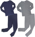 Baby Boys 4 Piece Waffle Knit Thermal Top and Bottoms (12M-4T) | Cozy Warm Base Layer, Soft Stretch Fabric Traps Body